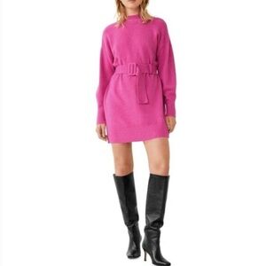 & OTHER STORIES Belted Sweater Dress - Pink